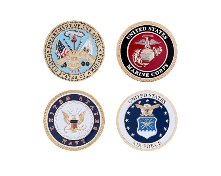 3 Inch Military Embossed Emblems